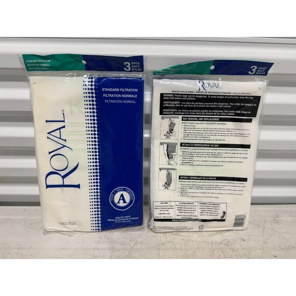 Royal Dirt Devil Standard Filtration Paper Bags & Micro Fresher Type A - 3pack - Picture 3 of 4